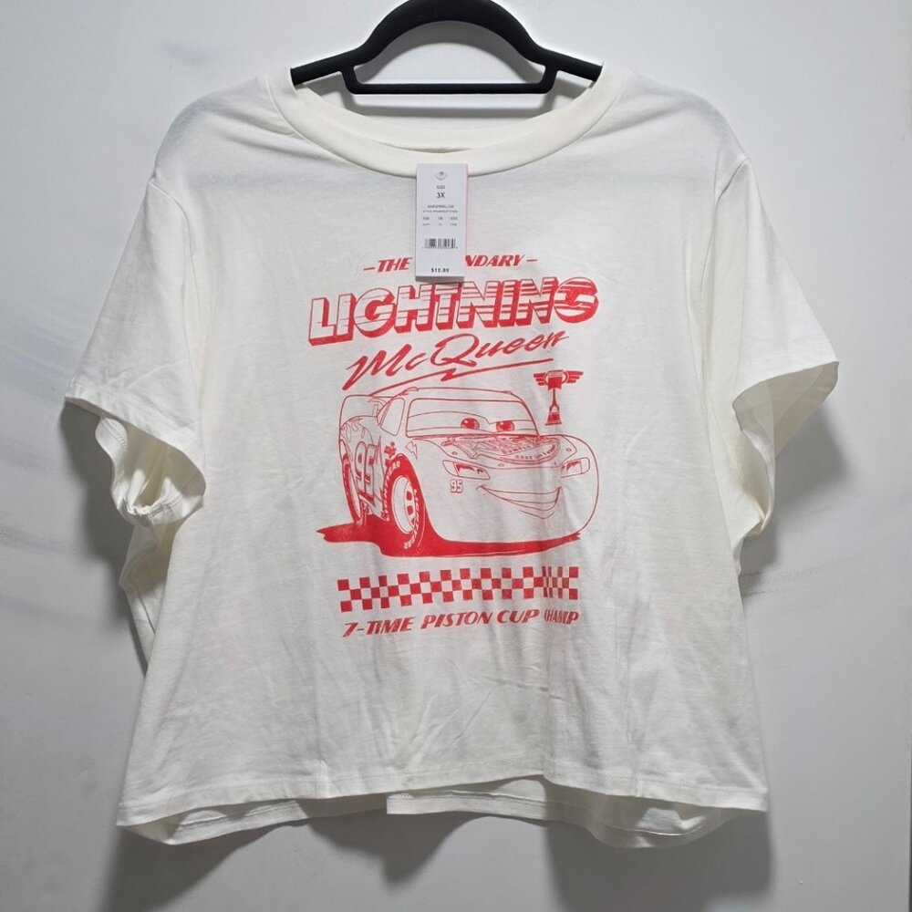 NWT Size 3x Lightning McQueen Cars Crop Top